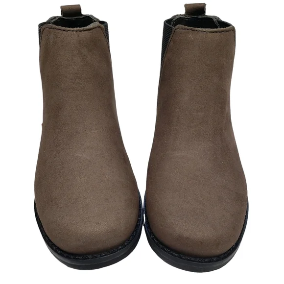 Marc JosephNIB Williamsburg Bootie Grey Nubuck Brown Chic Leather Girl's 11